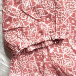 Chico's Chico’s Gauzy Tie Front 3/4 Sleeve Aztec Print Boho Popover Blouse in Watermelon Photo 4