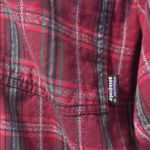 Patagonia  Red and Gray Plaid Button Down 100% Cotton Shirt Photo 3