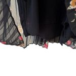 ZARA Black Floral Pleated Romper Playsuit Mini Dress Bohemian SZ S Photo 9