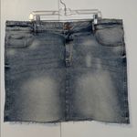 Maurice's  Vintage High Rise Light Wash Fray Hem Denim Jean Skirt Women’s 22 Photo 2