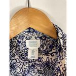 Sigrid Olsen Linen Floral Button Down Short Sleeve Shirt Size Small Photo 2