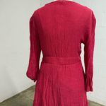 Free People Baevely Bohemian red crochet detailed long sleeve babydoll dress Photo 2