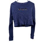 Forever 21  Purple Butterfly Waffle Knit Butterfly Graphic Cropped Tee Sz S‎ Photo 2