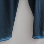 Victoria's Secret Victoria Sport sport leggings cropped capri criss cross mesh bottoms in greenish blue size medium. Photo 2