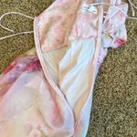 For Love and Lemons Lisa Sheer pink Floral Maxi Dress small Photo 6