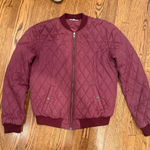 Global Funk Quilted Bomber Jacket Red Size M Photo 0