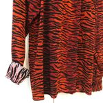 KENZO x HM The Wild Card Silk Top. Long Sleeve Tiger Stripe Blouse Size 10 Photo 6