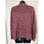 st. john's bay St. John's Bay Open Cardigan Burgundy Long Sleeve Size Medium Knit Chunky Photo 3
