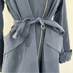 Babel Fair collarless trench jacket Blue Photo 6