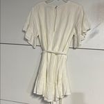 Urban Outfitters  WOMENS LINEN WHITE MINI DRESS NEW MEDIUM BELTED Photo 6