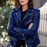 Leather Moto Jacket / Vest in Blue XS Photo 10