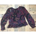 Primark # 20 NWT! Women's Sheer Paisley Floral Blouse by , Sz: 8 Photo 1