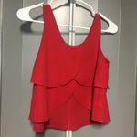 Paper Crane Red Cropped Tank Top Crop Top, Small Photo 1