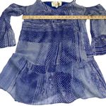 Rory Beca  100% Silk Mini Dress With Cold Shoulder Sleeve Beachy Boho xs Photo 7