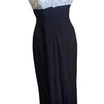 Vintage Y2K Niki Originals Black & White Halter Formal Maxi Gown Sz 6 Photo 0