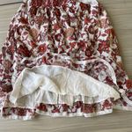 Free People Floral Mini Dress in Red and Cream Photo 10