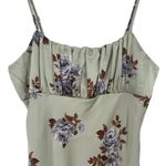 Thirty Thirty Y2K Babydoll Floral Satin‎ Maxi Slip Dress Size Large Feminine Green Photo 5