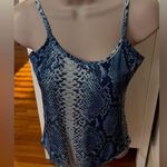 Blue animal Snake Print one piece swimsuit, size M bohemian summer vacation Size M Photo 0