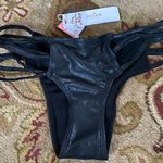 PilyQ  Onyx‎ Strappy Ibiza Teeny Bikini Bottom NWT Photo 1