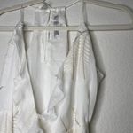 Lovers + Friends Lover + Friends Nostalgia White Embroidered Wrap Tie Maxi Midi Dress Photo 5