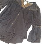 Knox Rose  Women's Black Lace Detail Top Photo 2