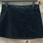 Theory  Black Velvet Mini A Line Skirt Size 0 Photo 0