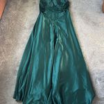 Mirai Collection Emerald Green Satin Dress SIZE 15/16 Formal Gown Photo 3
