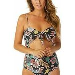 Raisin's  Puerto Vallarta One Piece Swimsuit Indo Bloom Boho Floral Black Mono S Photo 0
