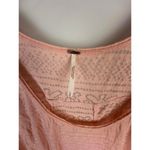 Free People  Coral Ombre Burnout Beaded Hem Scoop Neck Top - Size - Large Photo 4