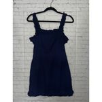superdown Revolve x  Arabella Navy Blue Ruffle Square Neck Mini Dress Sz SM Photo 1