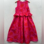 Kate Spade NWT Red and Pink Floral Peplum Midi Dress 00 Sleeveless Summer Sun 0 Photo 4