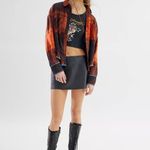 BDG Karl Slouchy Flannel Button-Down Shirt NWT Size M - Red Multi Photo 3