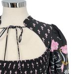 Anthropologie  Dasha Smocked Floral Boho Midi Dress Black Size Small NWT Photo 3