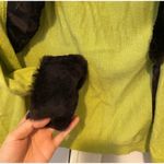 White + Warren women fur jacket women cardigan size S Green Photo 5