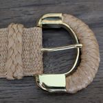 Lane Bryant Tan Woven Belt with Gold Buckle Photo 0