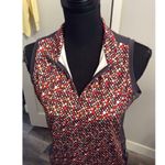 Adidas Golf Sleeveless Polka Dot Polo Brown Clima Cool Medium Photo 1