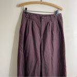 Madewell  Harlow Wide Leg Pleated Pants Chocolate Raisin Tencel Linen Sz 10 NWT Photo 9