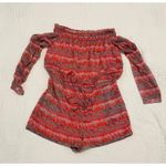 barney's new york small floral Plisse off the shoulder romper SH 2606 Photo 9