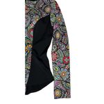 fit 4 u Sz 12 Long Sleeve Top Zip Up Swimwear Jacket Built in Bra 505252 Paisley Photo 1