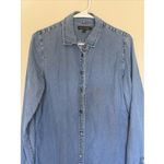 Banana Republic  Blue Chambray Casual Coast Button Front Shirt Womens Medium Tall Photo 1