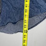 Zana Di Vintage Denim Button Down Black Sheer Long Sleeve Blouse Photo 8