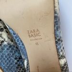 ZARA  Leather Snake Print Lace Up Heels 41/10 Photo 7