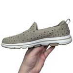Skechers Go Walk 5-Limelight Slip-On Shoes Taupe/Beige With Rhinestones Womens 8 Photo 10