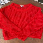 Free People orange kiss knit coverup sweater Photo 1