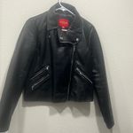 Guess Women's Venom Cropped Moto Long-Sleeve Zipper Jacket Pleather Photo 0