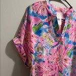 Source Unknown Floral Pink and Blue Women's Top Photo 3