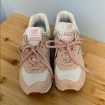 New Balance 574 Size 6 Women's Pink and White Sneakers WL574NE2 Photo 1