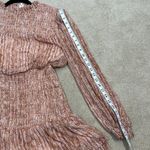 AQUA  Smocked Mini Dress Bloomingdales Smocked Longsleeve Ruffle Women Size Small Photo 7