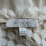 Anthropologie  Eri and Ali White Boho Crochet Cottagecore Blouse Size Large Photo 7