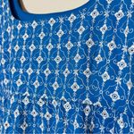 Rhode Target Blue Eyelet Embroidered Mini Dress Babydoll Puff Sleeves Size XL Photo 7